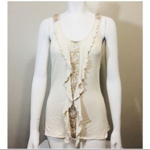 KISCHE Small Top Beige Rayon Spandex